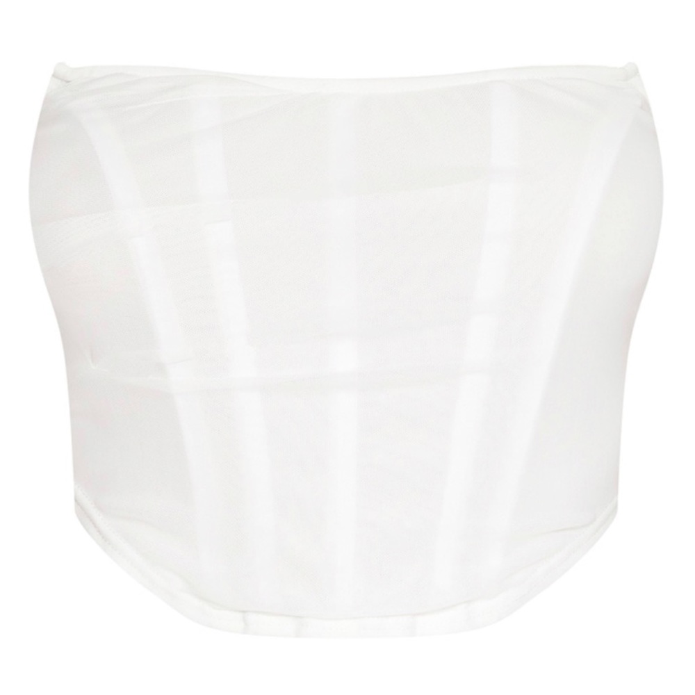 White mesh corset